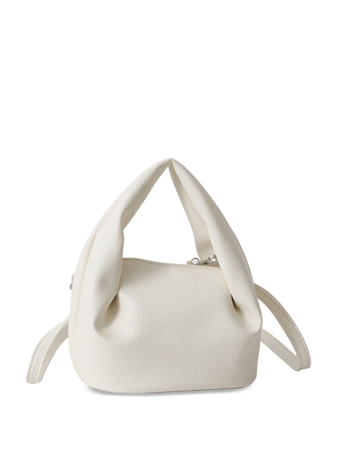 

DressBerry PU Structured Hobo Bag with Tasselled, White