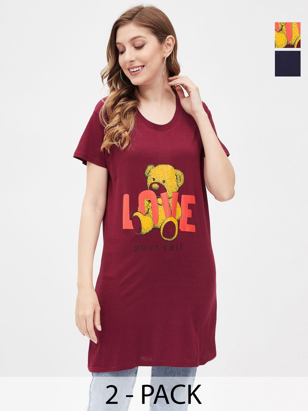 

Dreambe Women Floral 2 Printed T-shirt, Multi