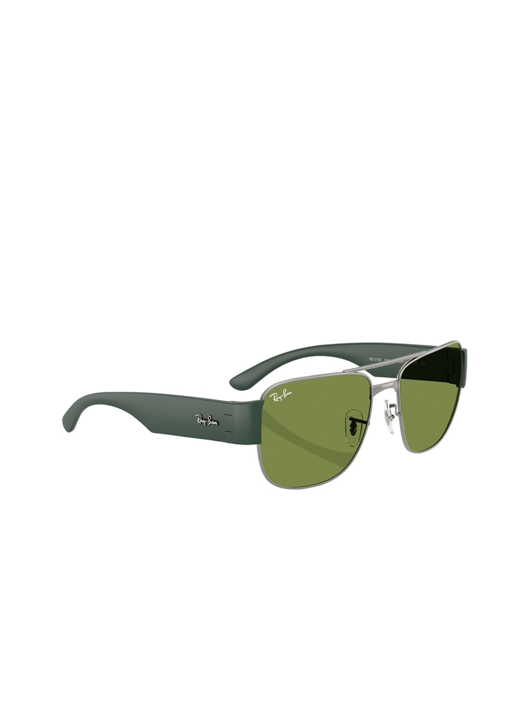 

Ray-Ban Unisex Square Sunglasses with UV Protected Lens 8056262415320-Green