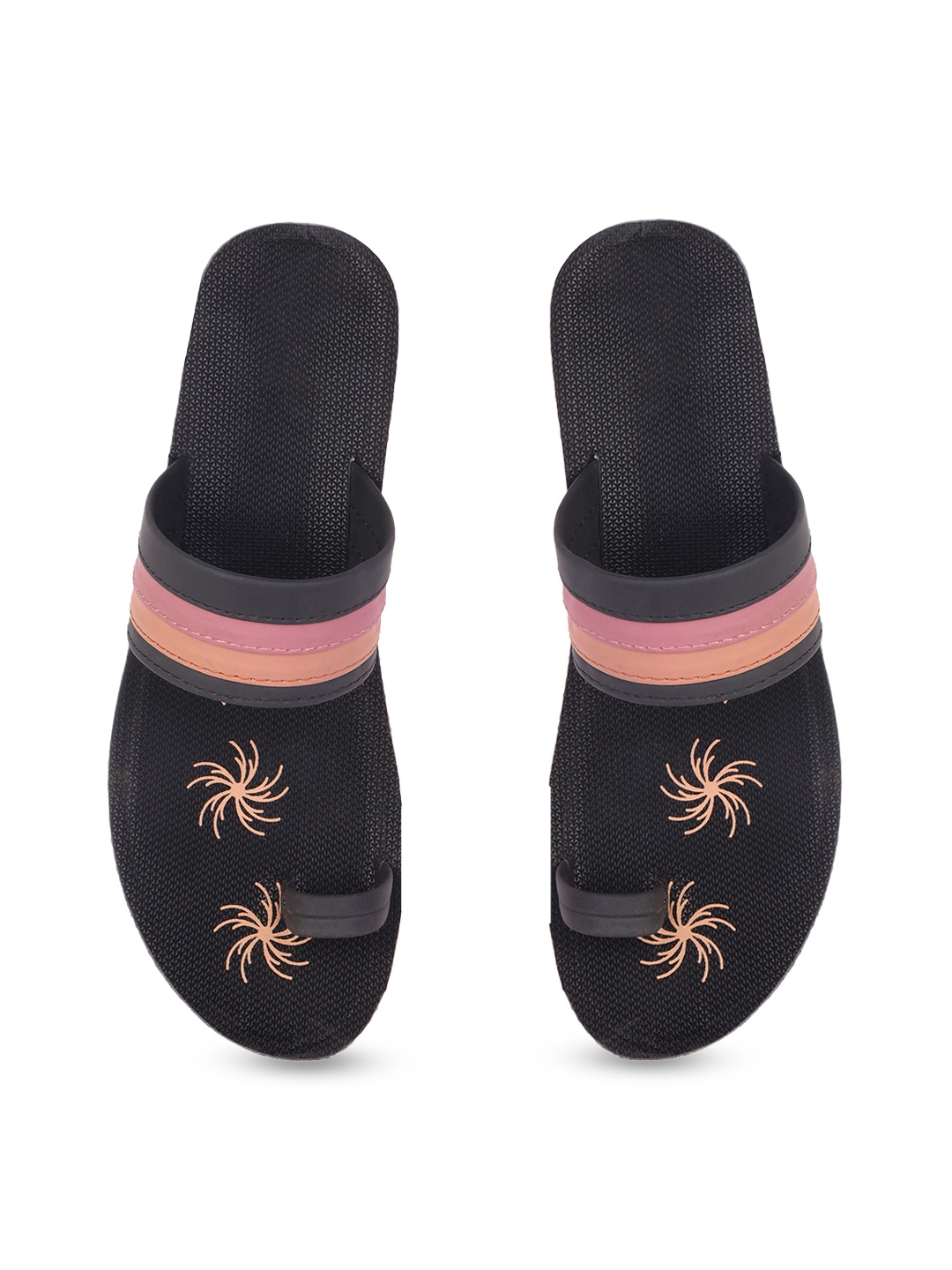 

PENNEN Women One Toe Flats, Black