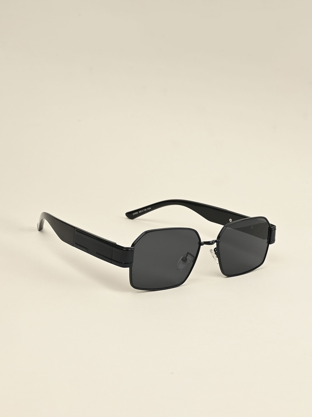 

IDOR Unisex Rectangle Sunglasses with UV Protected Lens, Black