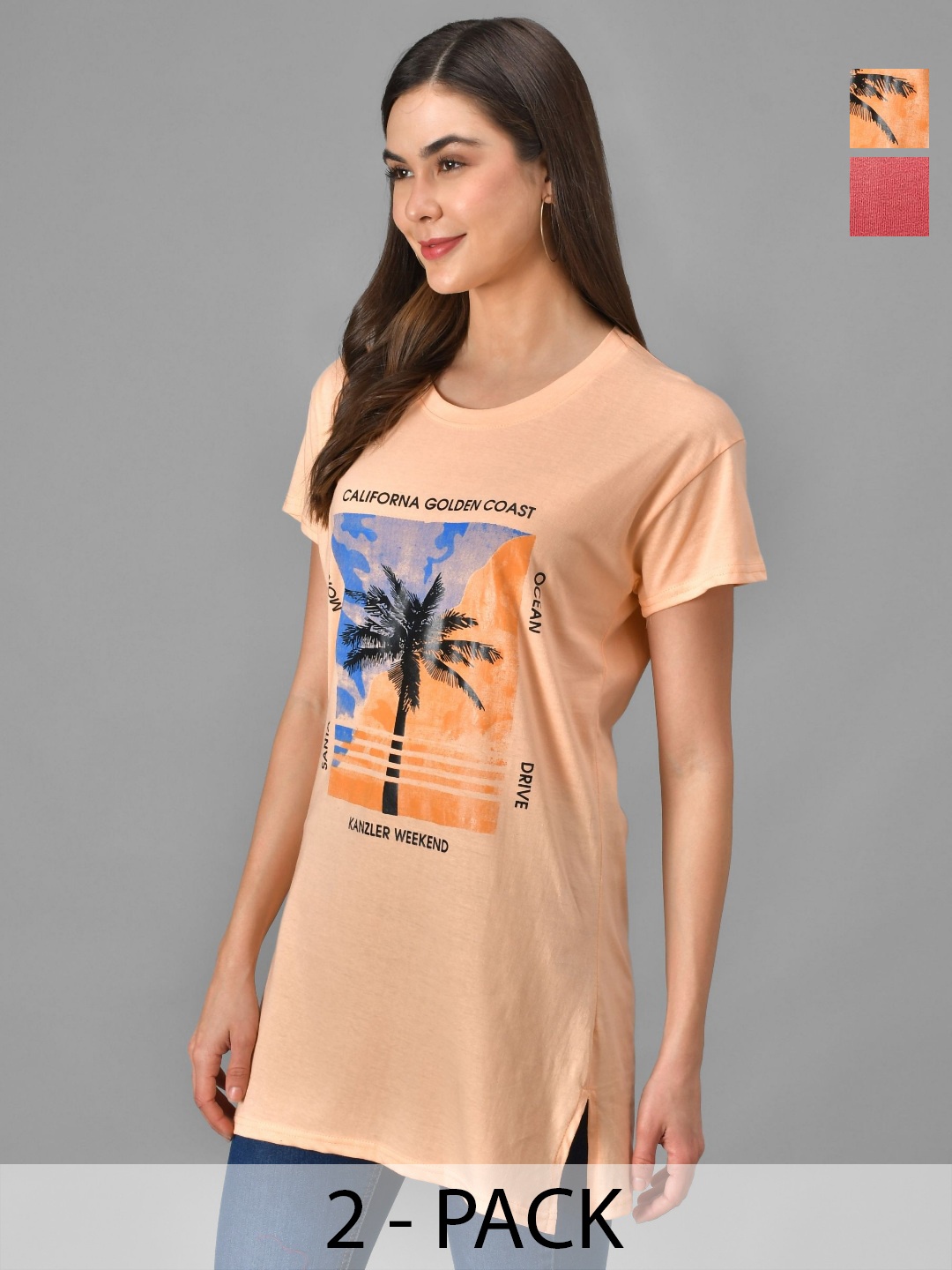 

Dreambe Women 2 Printed T-shirt, Multi