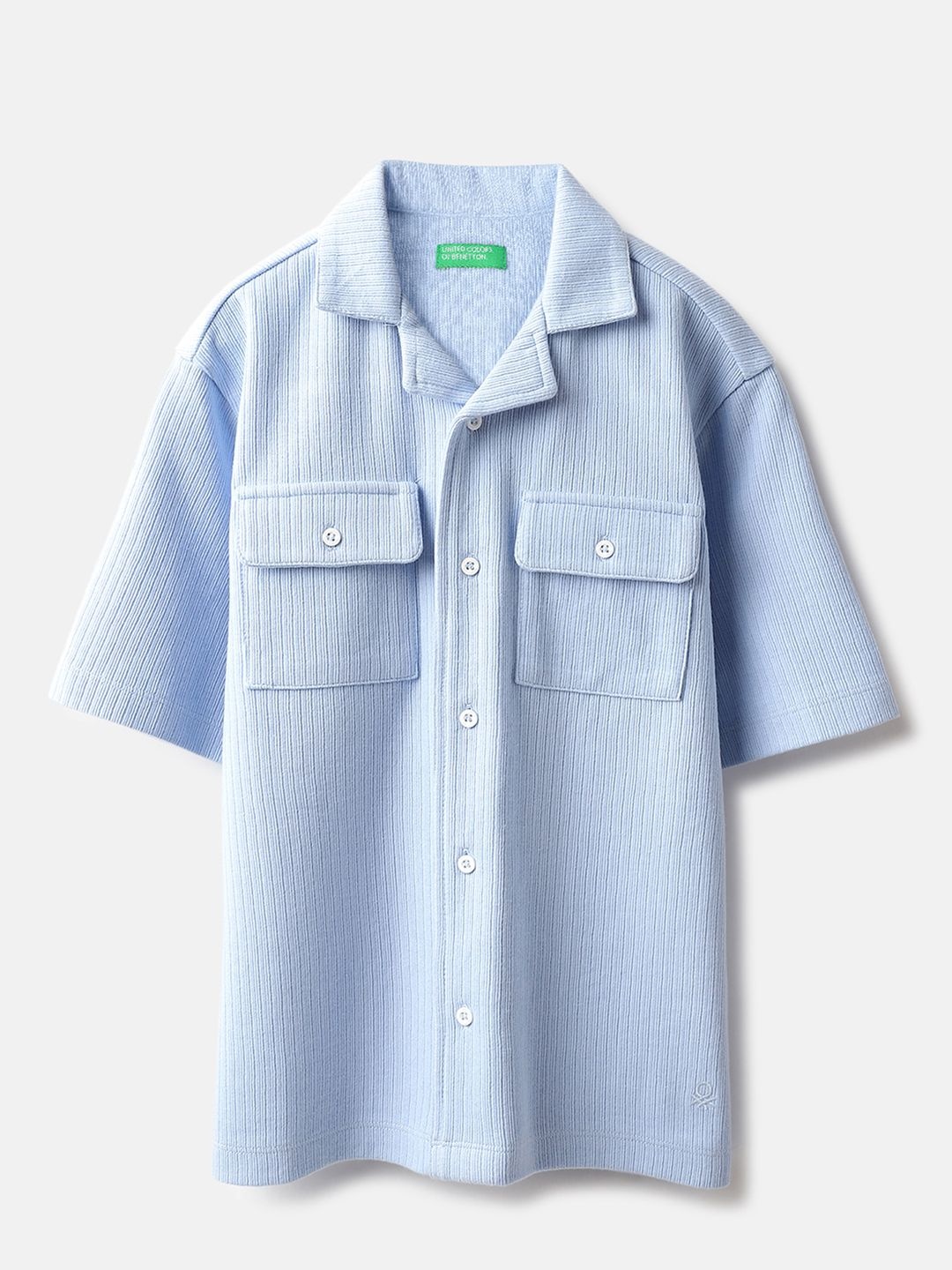 

United Colors of Benetton Boys Boxy Opaque Casual Shirt, Blue
