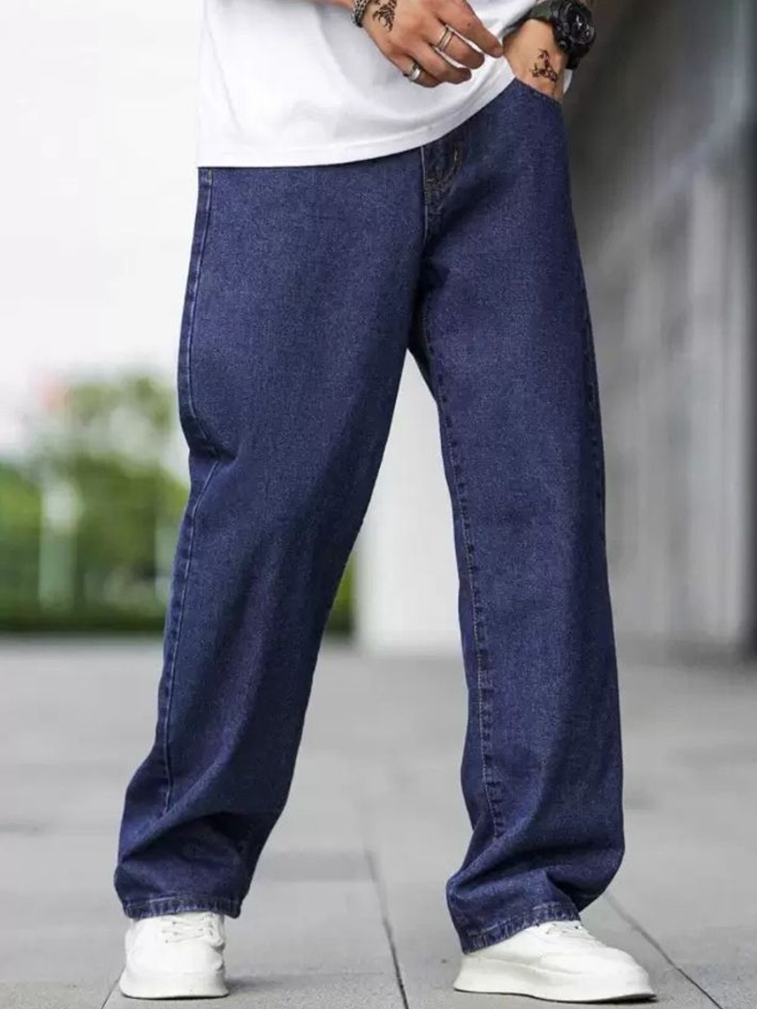 

LINARIA Men Classic Cotton Relaxed Fit Jeans, Blue