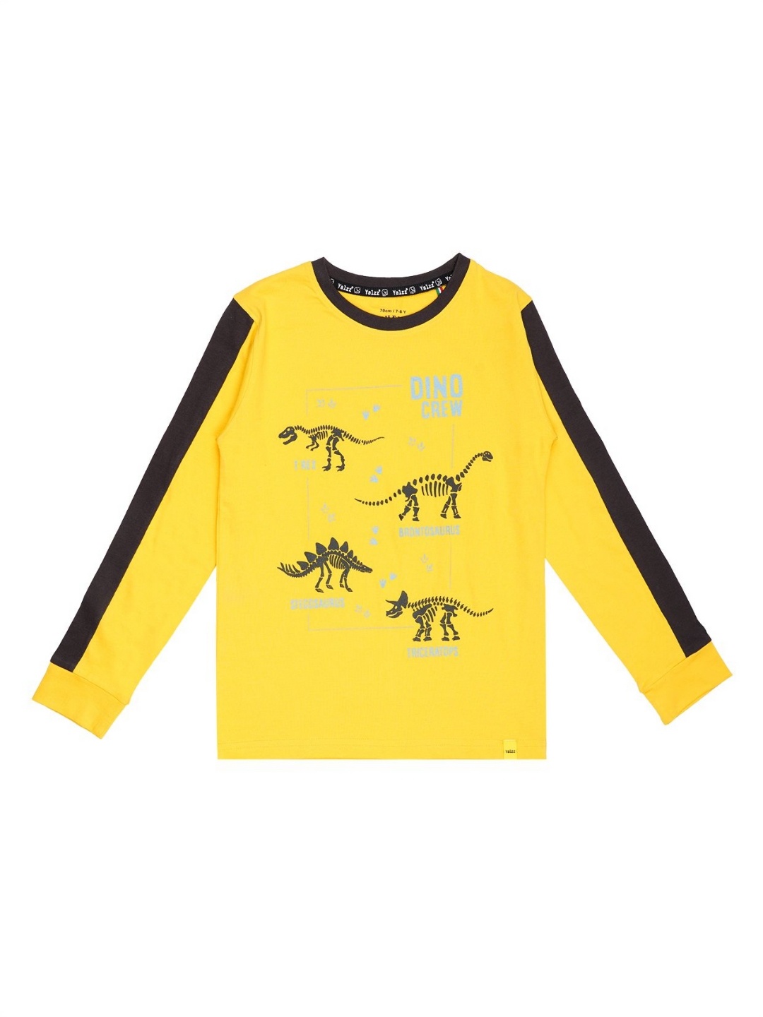 

YALZZ Boys Printed Applique T-shirt, Yellow