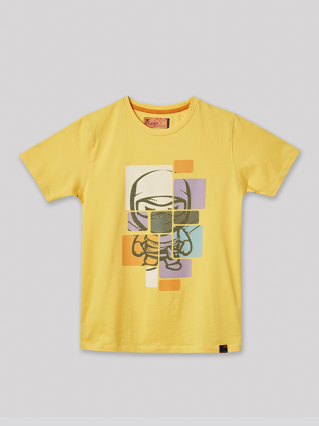 

JUNIOR KILLER Boys Printed T-shirt, Yellow