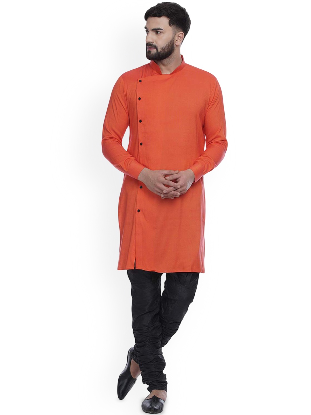 

VEERA PARIDHAAN Mandarin Collar Straight Kurta, Orange