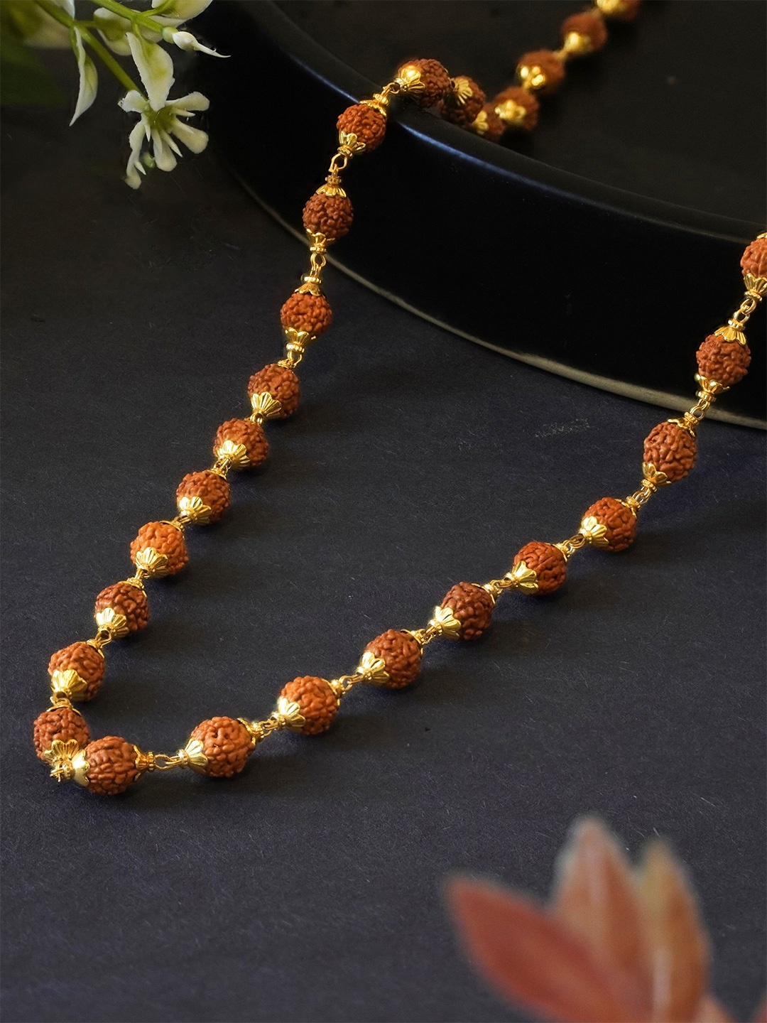 

Japam Gold Plated Shivoham Rudraksha Mala