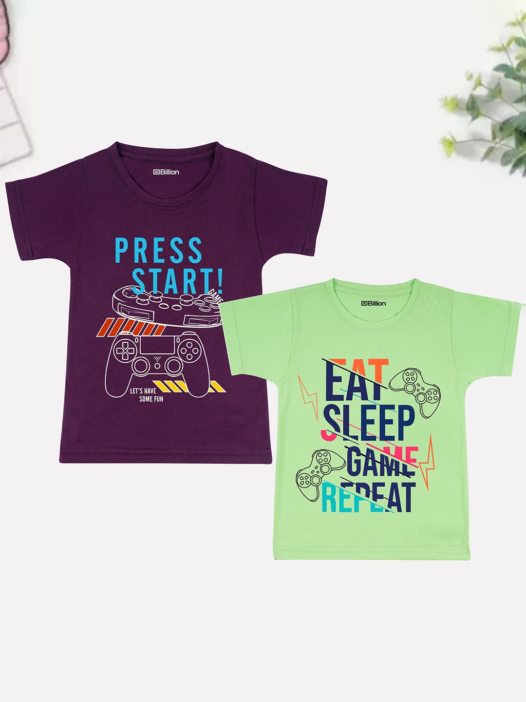 

Billion Boys 2 Printed Bio Finish Applique T-shirt, Multi
