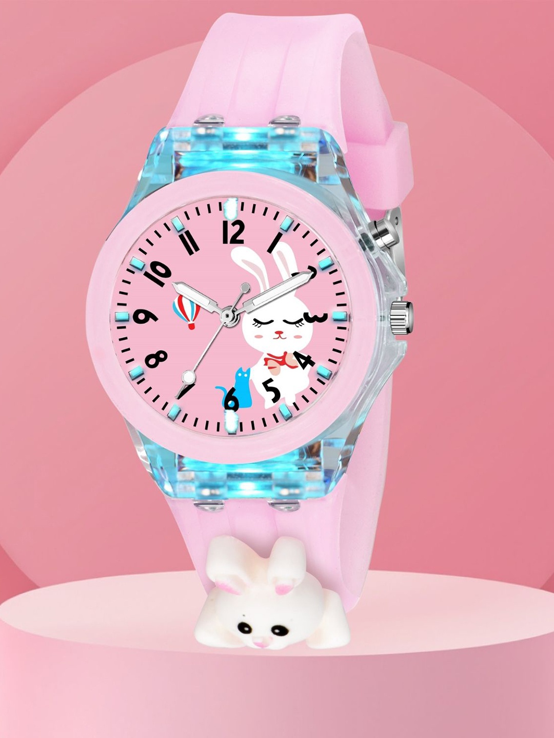 

SWADESI STUFF Kids Bracelet Style Straps Analogue Watch MULTI RABBIT AGAIN 27, Pink