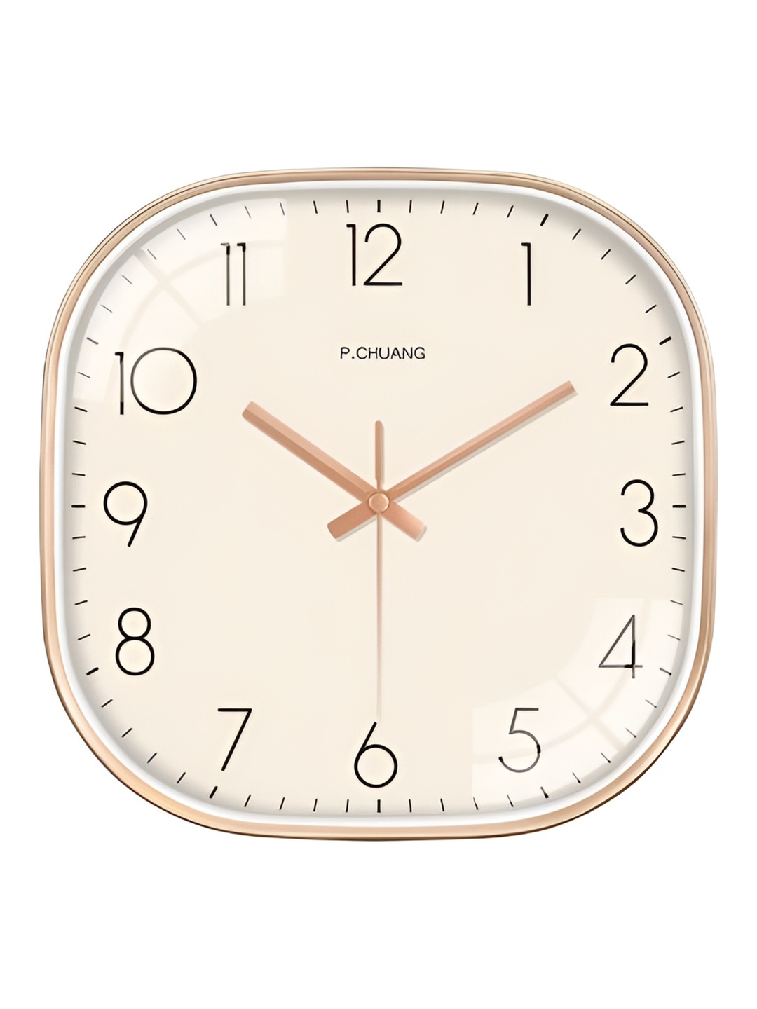 

M T BROTHERS Cream Square Shape Traditional Wall Clock