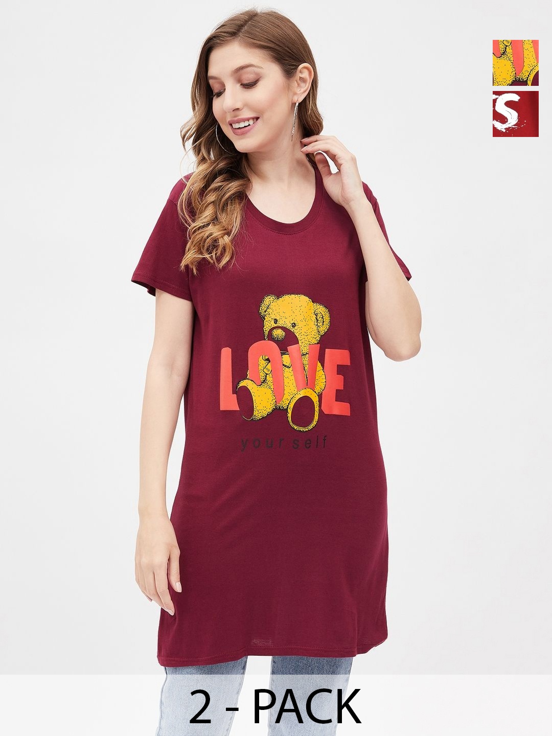 

Dreambe Women Floral 2 Printed T-shirt, Multi