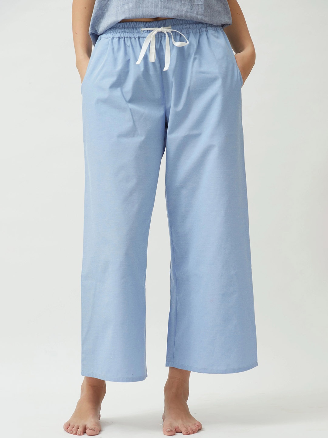 

Saltpetre Saltpetre Women Relaxed Wide Leg Pants, Blue