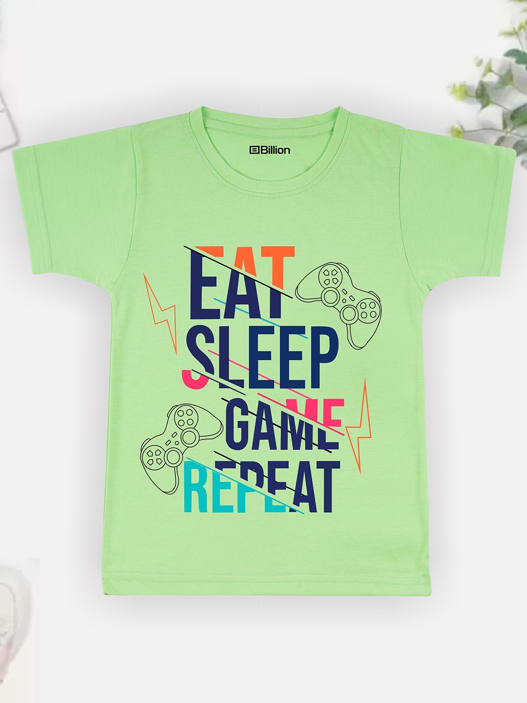 

Billion Boys Printed Bio Finish T-shirt, Green
