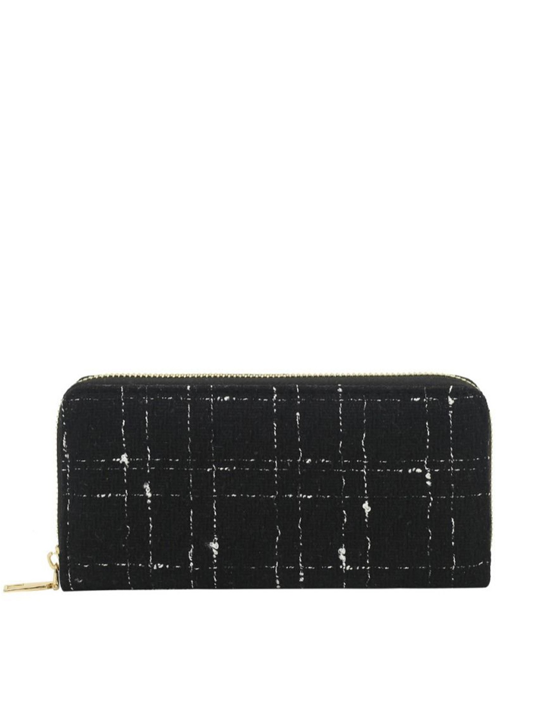 

DressBerry Women Printed Zip Around Wallet, Black