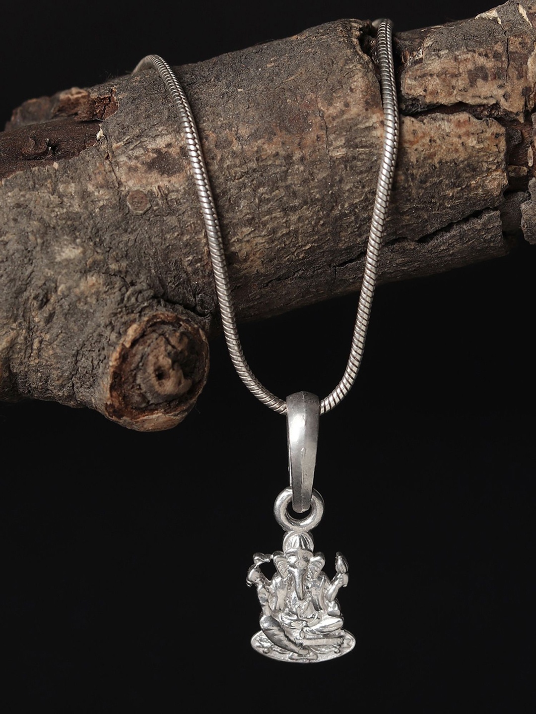 

Metronaut 92.5 Sterling Silver Contemporary Shaped Ganpati Ji Pendants