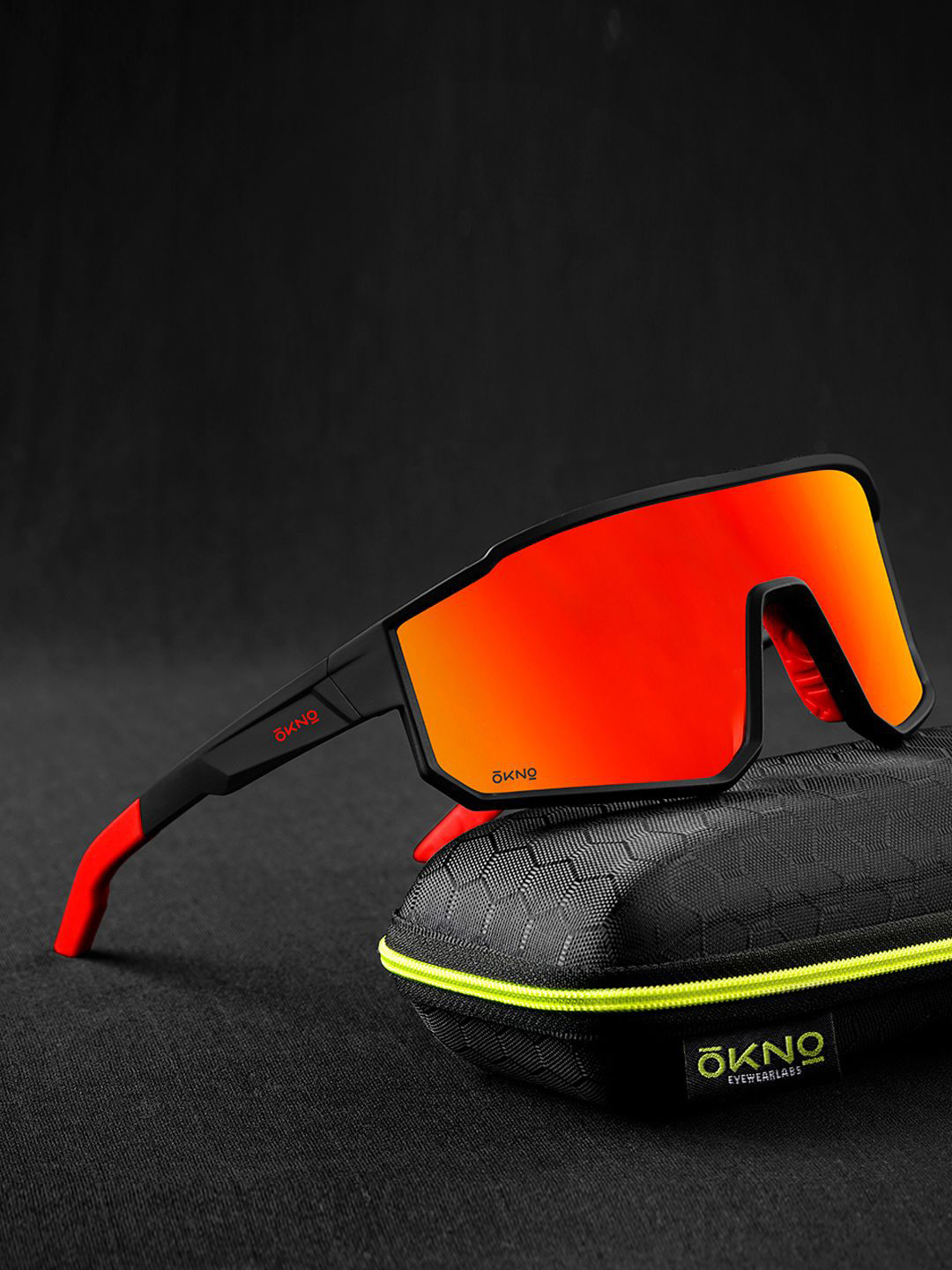 

OKNO Unisex Trekk Sports Sunglasses With Polarised & UV Protected Lens OKNOTREKKJAC3, Red