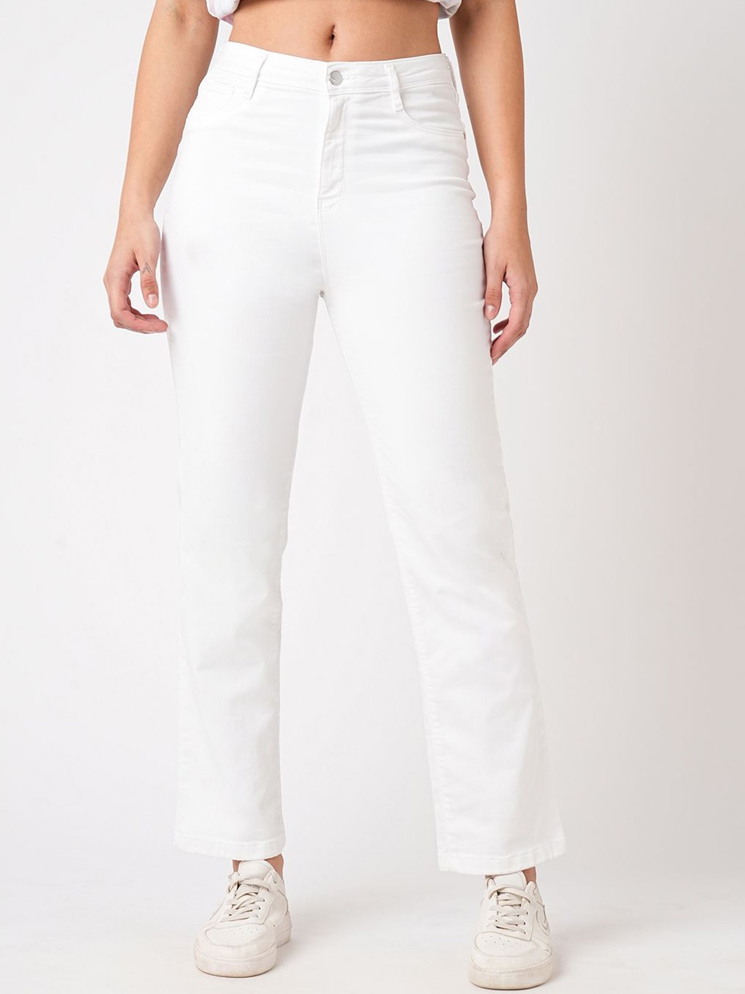 

Kraus Jeans Women Relaxed Fit Mid-Rise Jeans, White