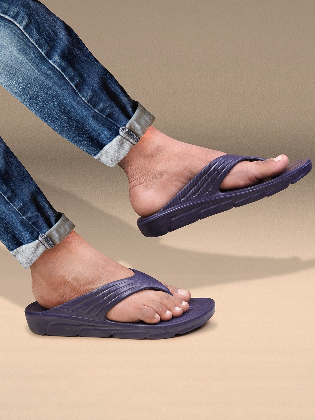 

PENNEN Men Thong Flip-Flops, Blue