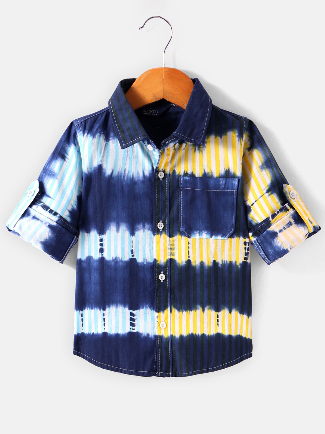 

Infinity Boys Opaque Striped Casual Shirt, Multi