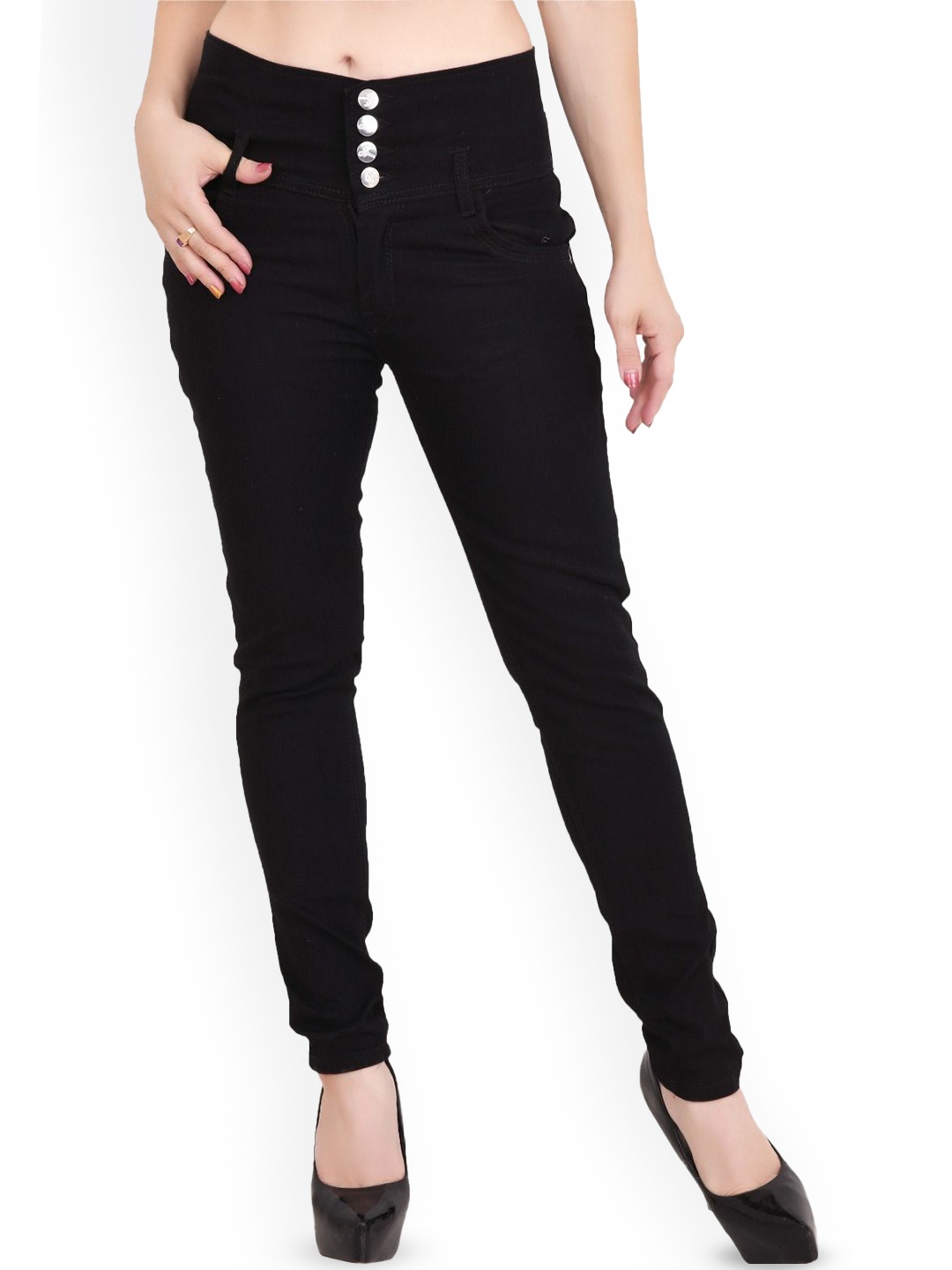 

LINARIA Women Classic Skinny Fit Jeans, Black