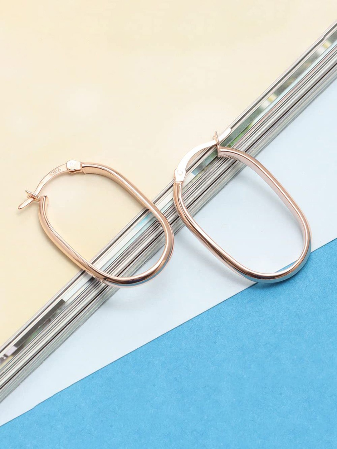 

LeCalla 925 Sterling Silver-Plated Circular Shaped Hoops