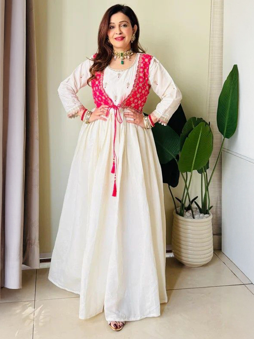 

FFI Empire Maxi Dress, White