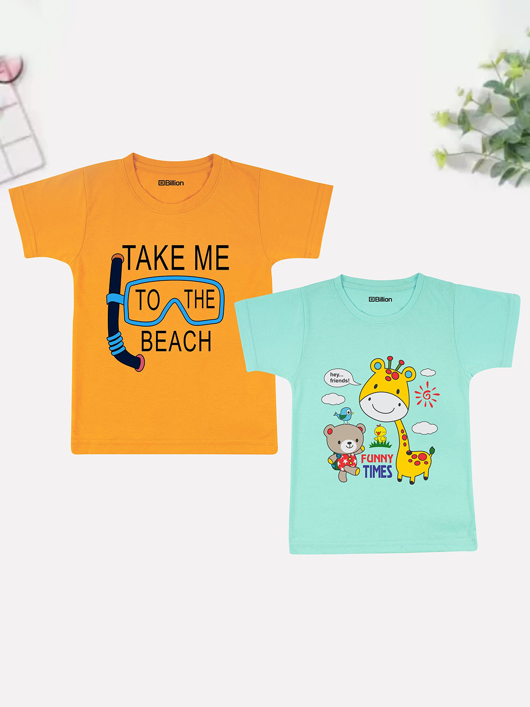 

Billion Boys 2 Printed Bio Finish Applique T-shirt, Multi