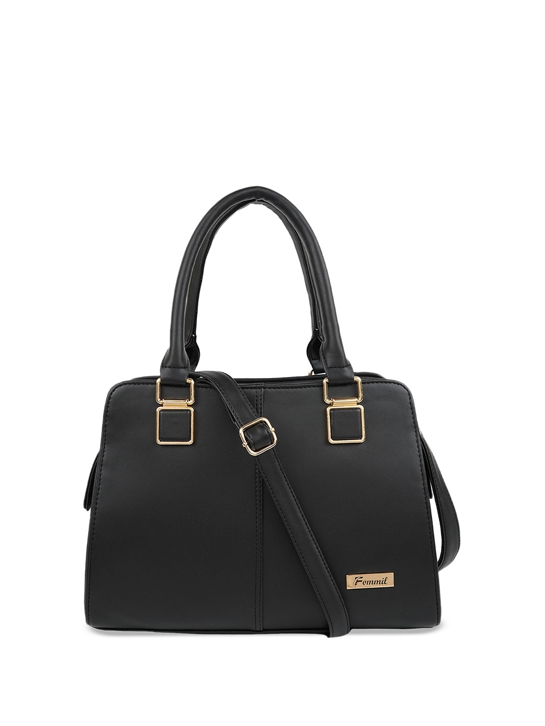 

FOMMIL PU Shoulder Bag, Black