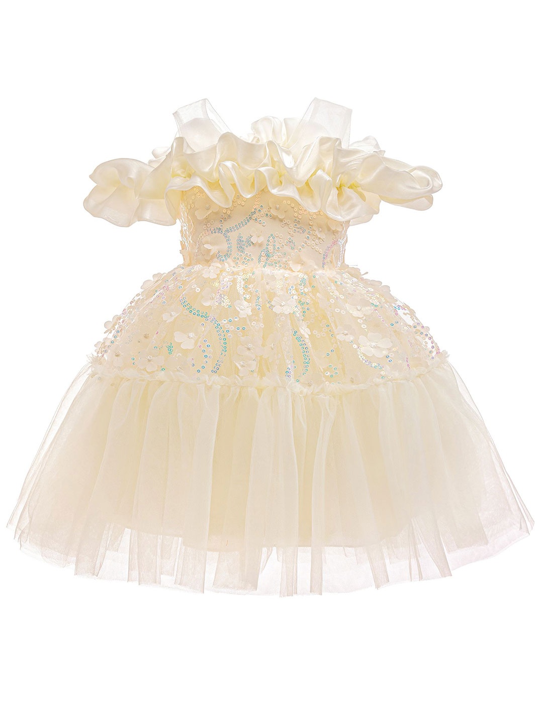 

StyleCast x Revolte Girls Applique Balloon Dress, Yellow