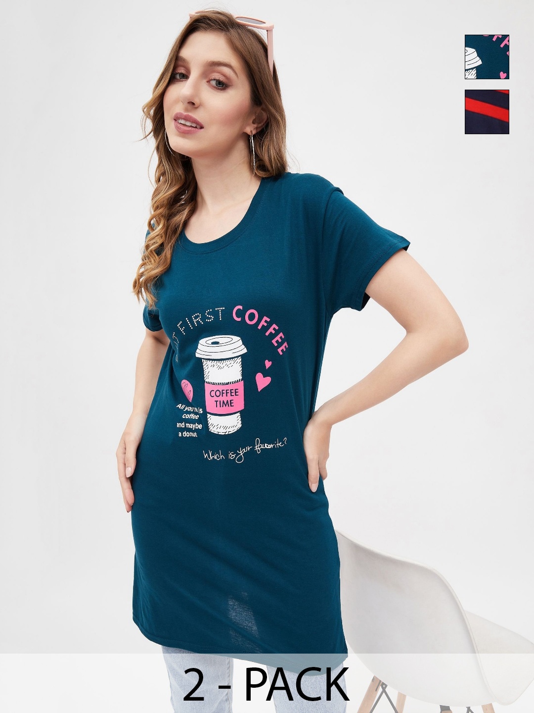 

Dreambe Women 2 Pockets T-shirt, Multi
