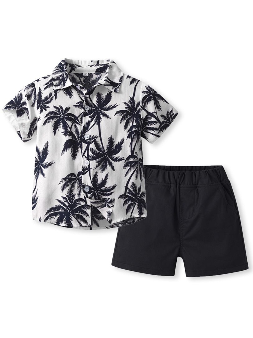 

StyleCast x Revolte Boys Printed Pure Cotton Shirt With Shorts, White