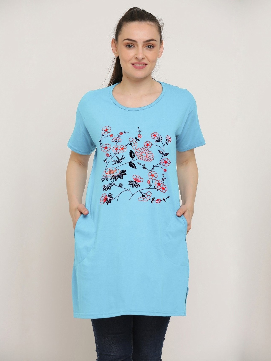 

DDASPRATION Women Floral Printed T-shirt, Multi