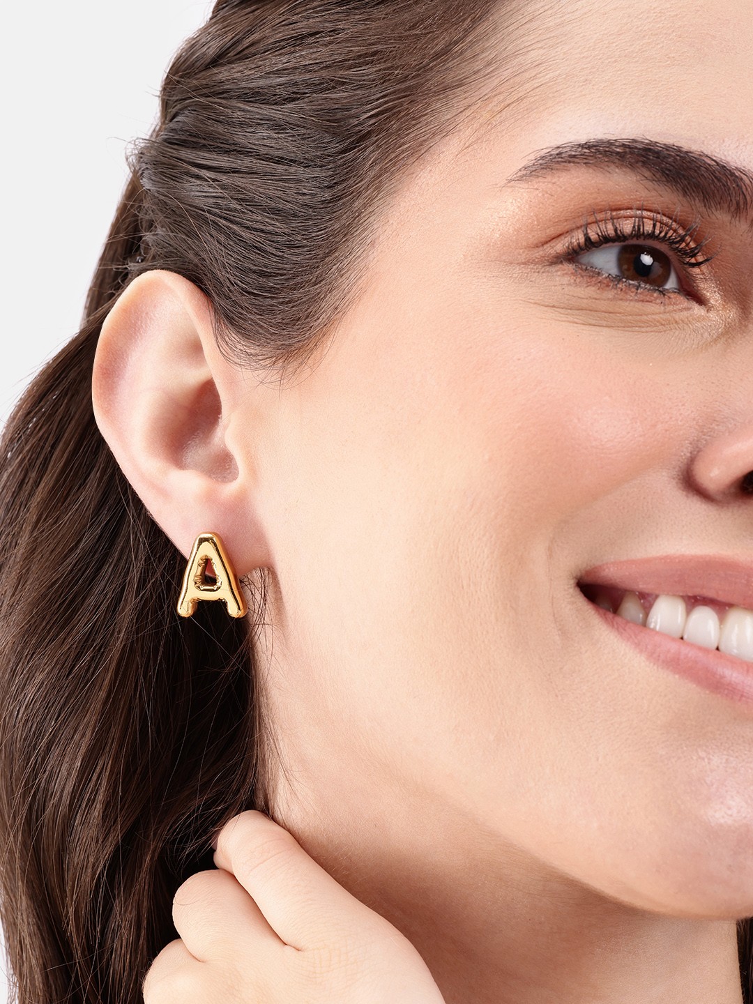 

DressBerry A-Shaped Earrings, Gold