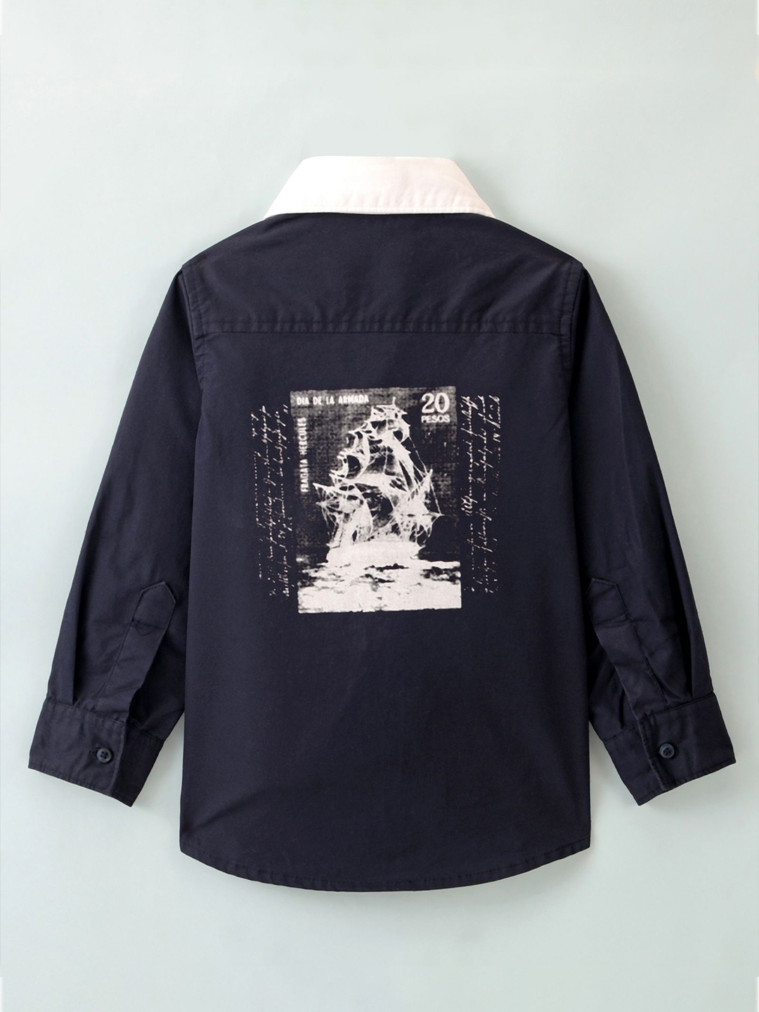 

Infinity Boys Tailored Fit Opaque Casual Shirt, Navy blue