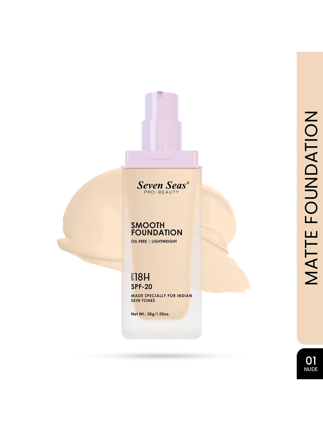 

Seven Seas Pro - Beauty Lightweight Oil Free SPF 20 Smooth Foundation - 30 g Nude - 01