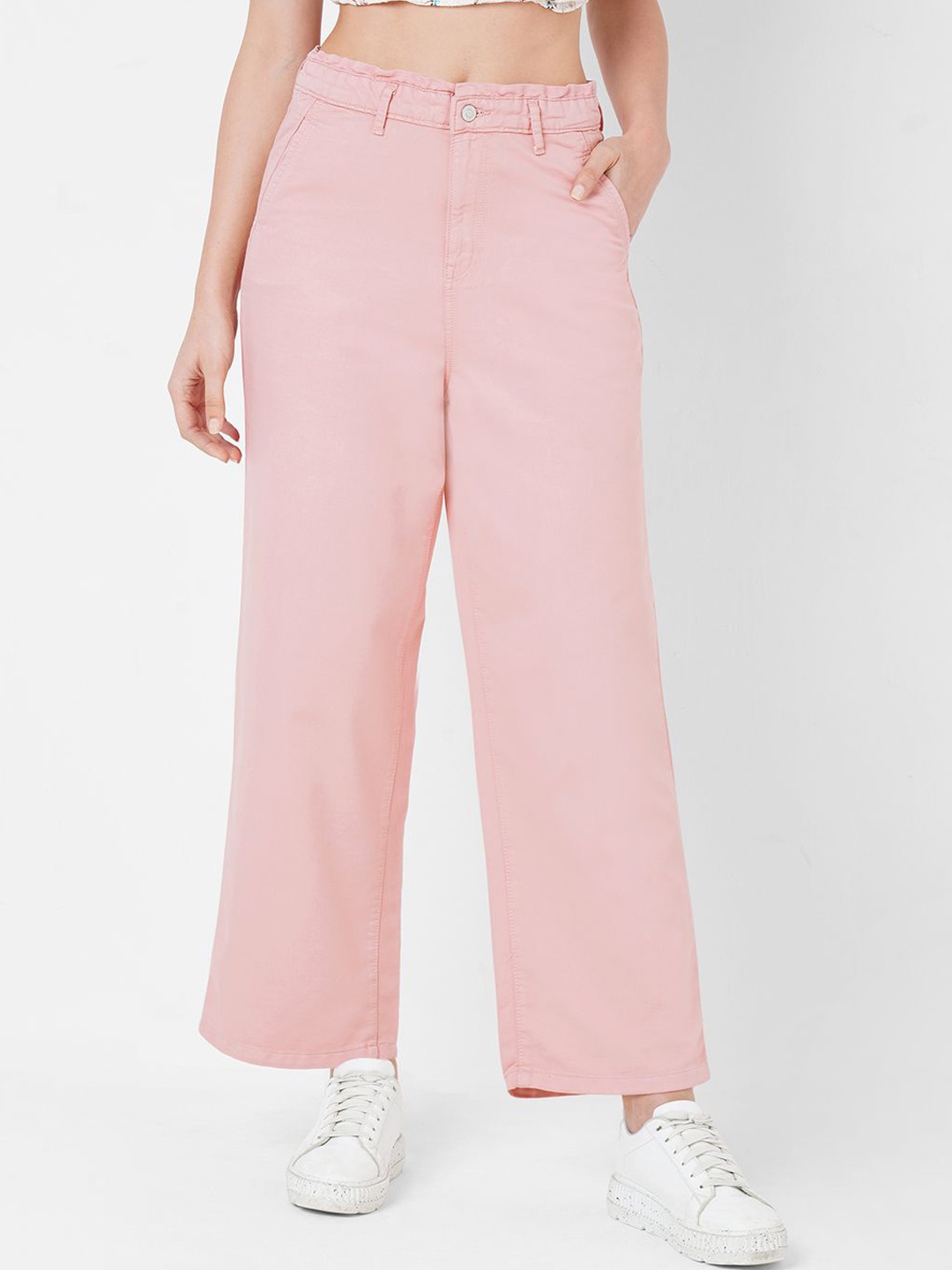 

Kraus Jeans Women Wide Leg High-Rise Jeans, Pink
