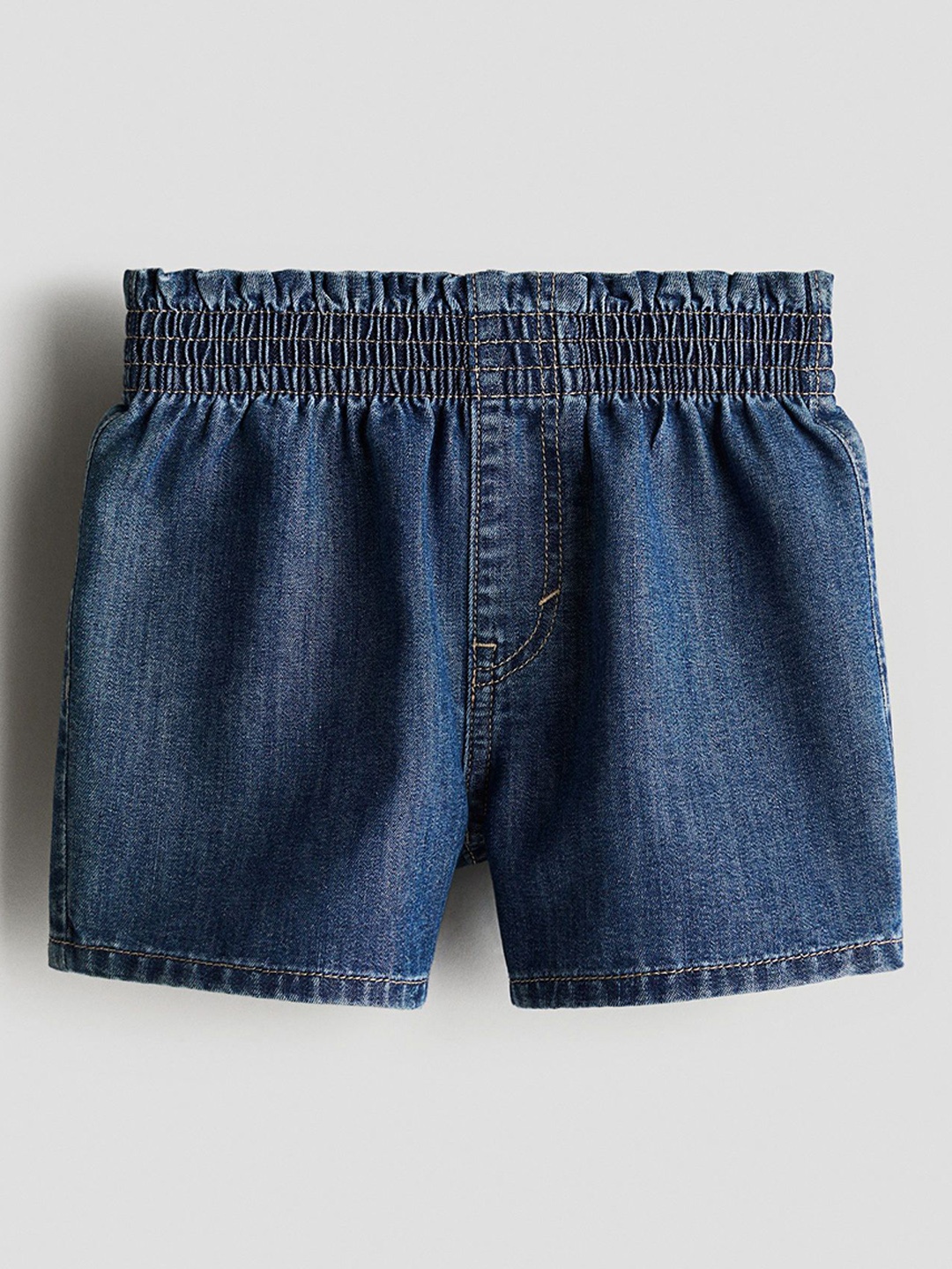 

H&M Girl Loose Fit Denim Shorts, Blue