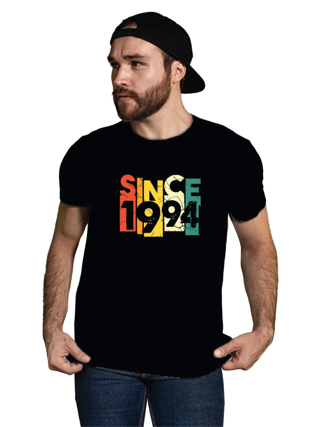 

Tantra Men Printed Applique T-shirt, Black