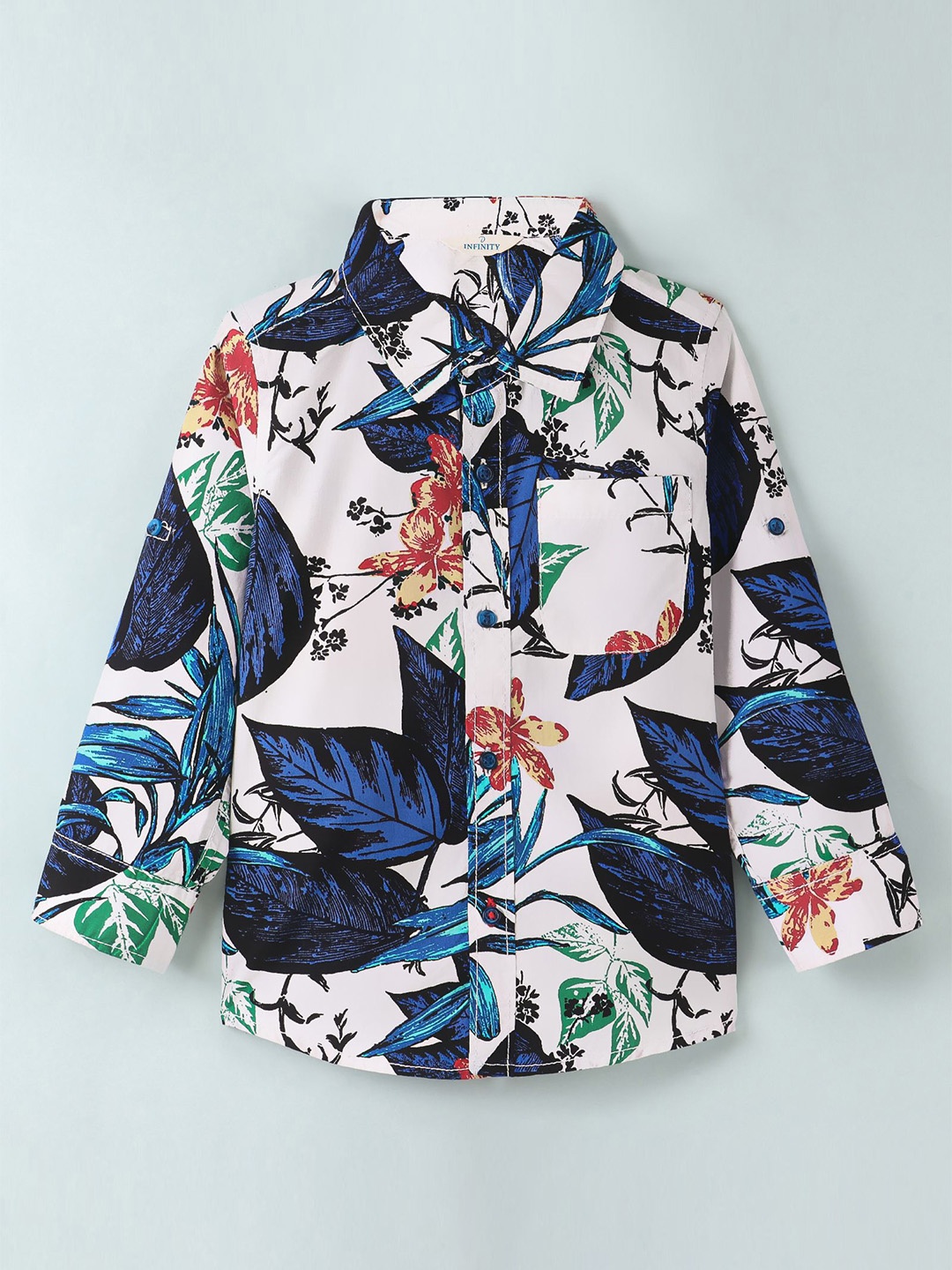 

Infinity Boys Floral Opaque Printed Casual Shirt, White
