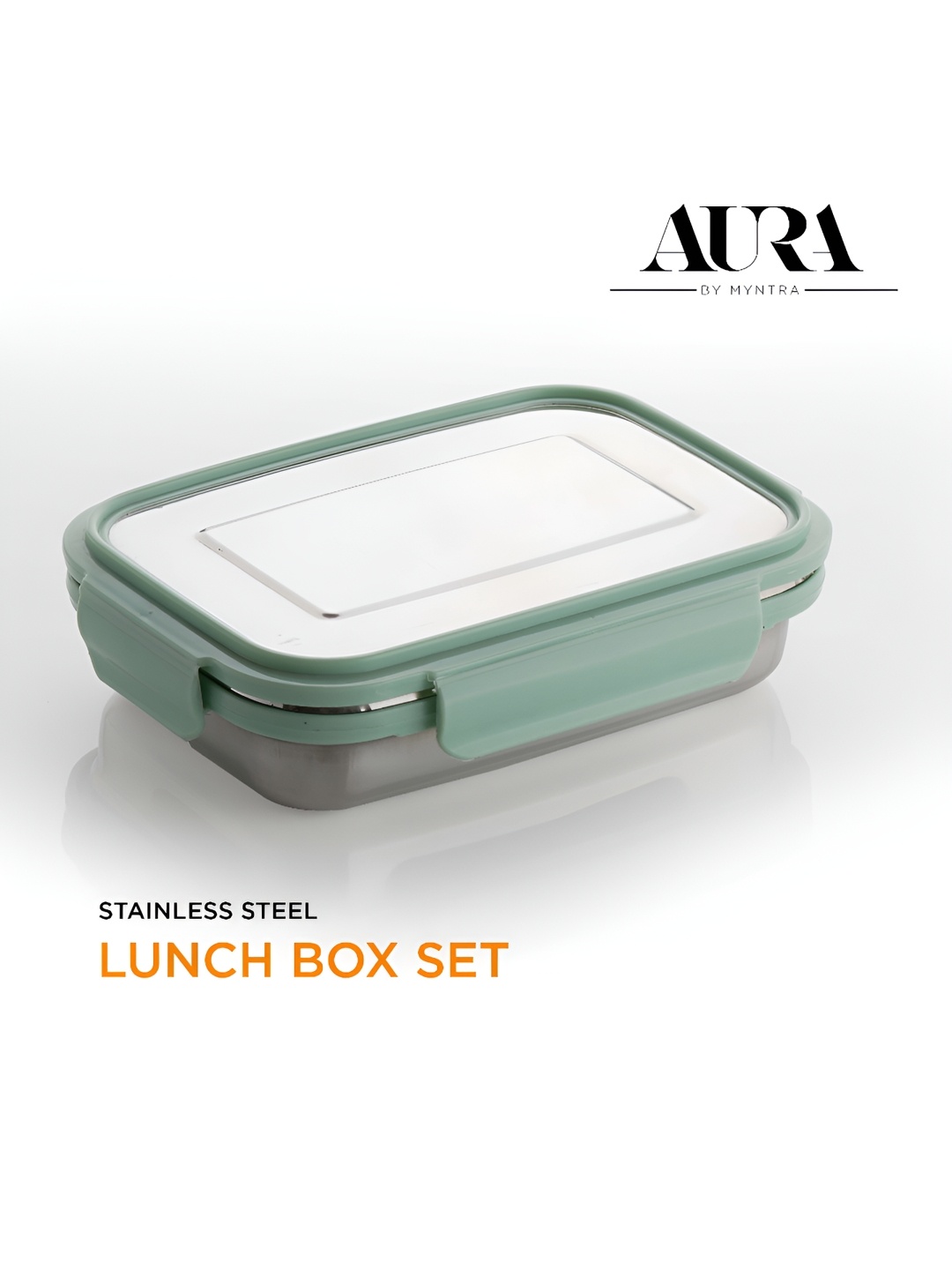 

Aura Green Stainless Steel Dishwasher Safe Lunch Box