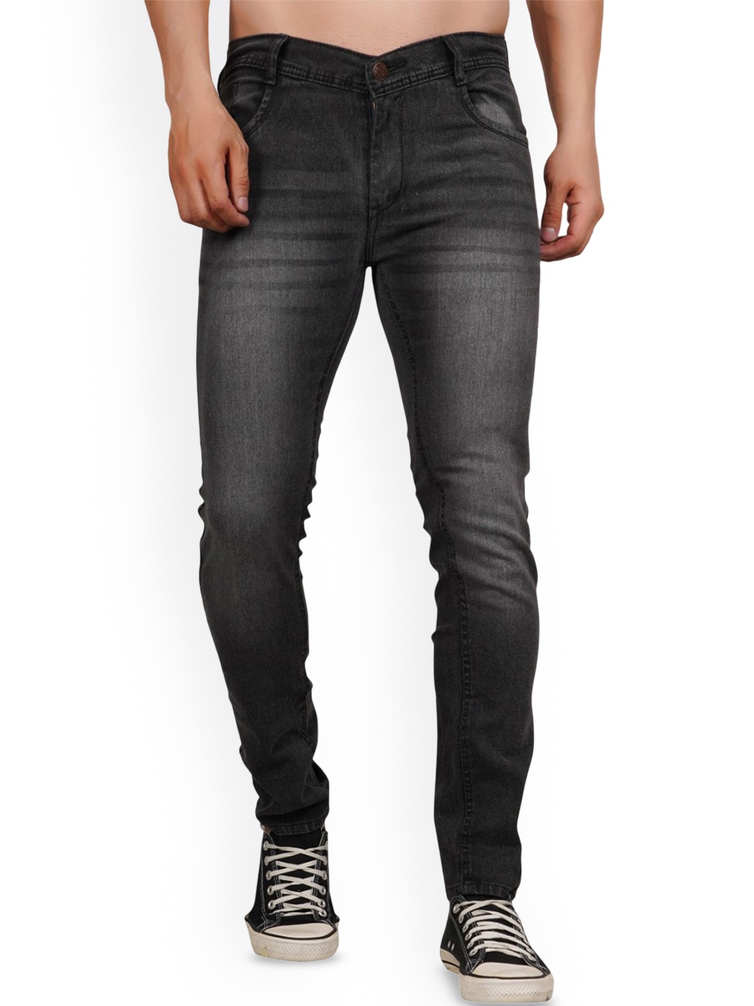 

LINARIA Men Classic Slim Fit Clean Look Light Fade Cotton Jeans, Grey