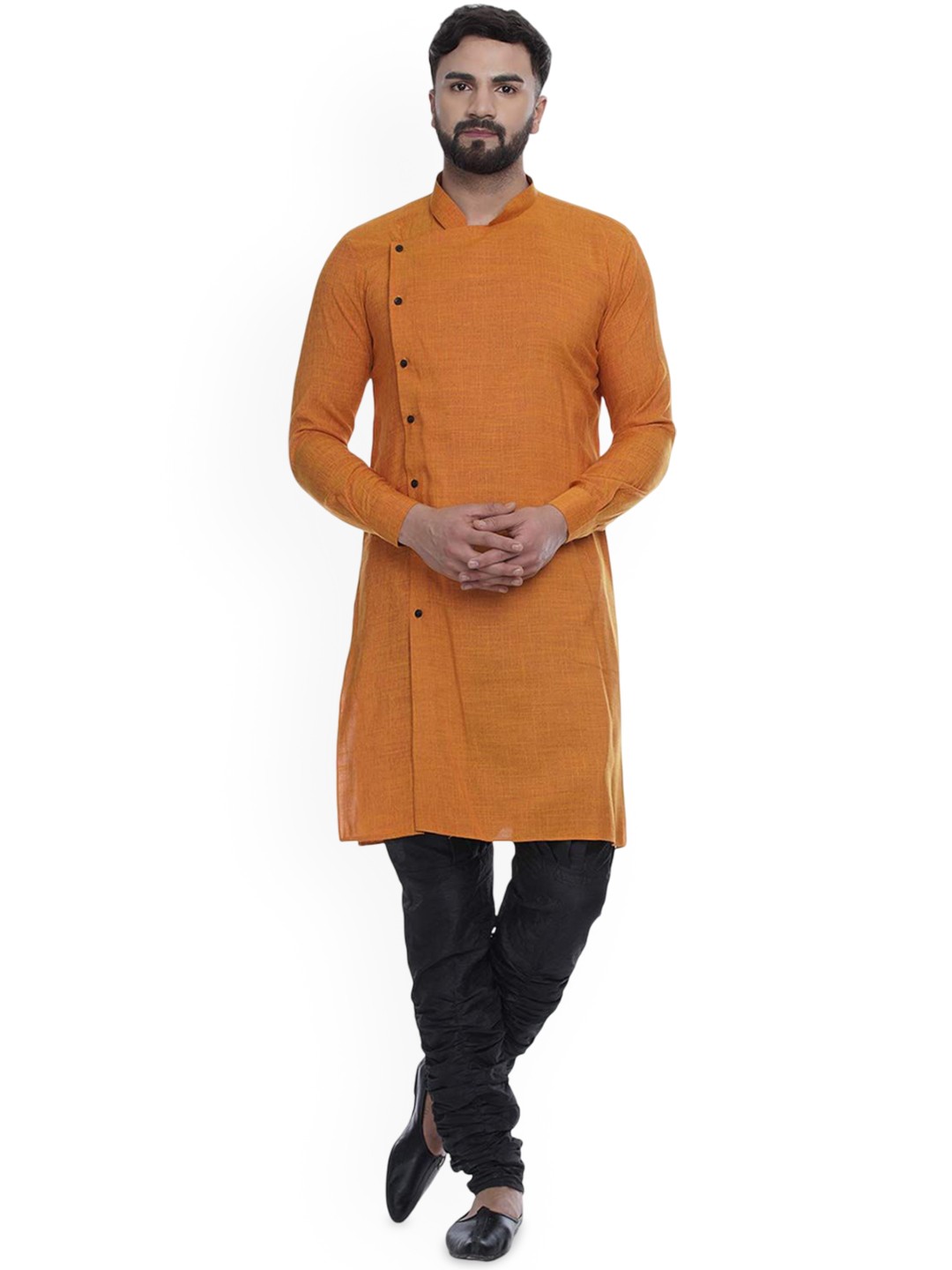 

VEERA PARIDHAAN Mandarin Collar Straight Kurta, Yellow