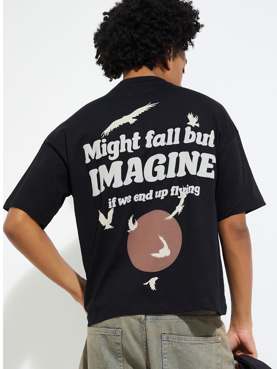 

max Men Printed Pockets T-shirt, Black