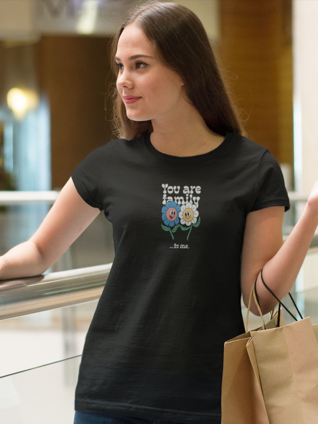 

Moda Rapido Women Typography Striped Bio Finish Pockets Slim Fit T-shirt, Black
