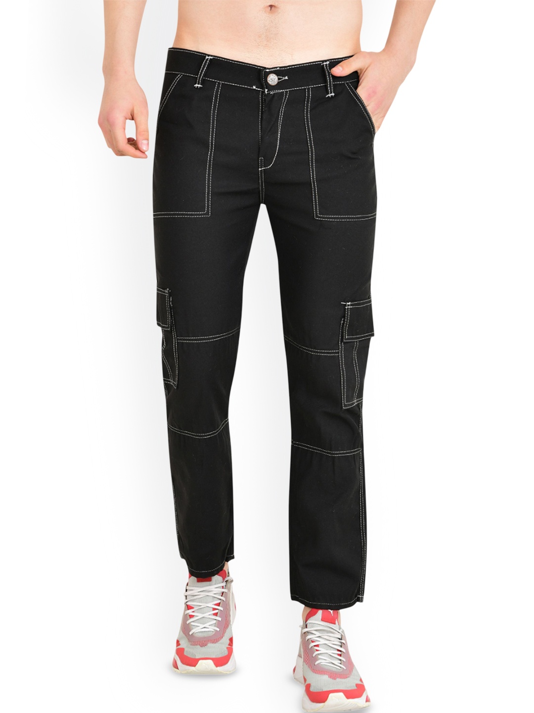 

LINARIA Men Classic Slim Fit Mid-Rise Cotton Jeans, Black