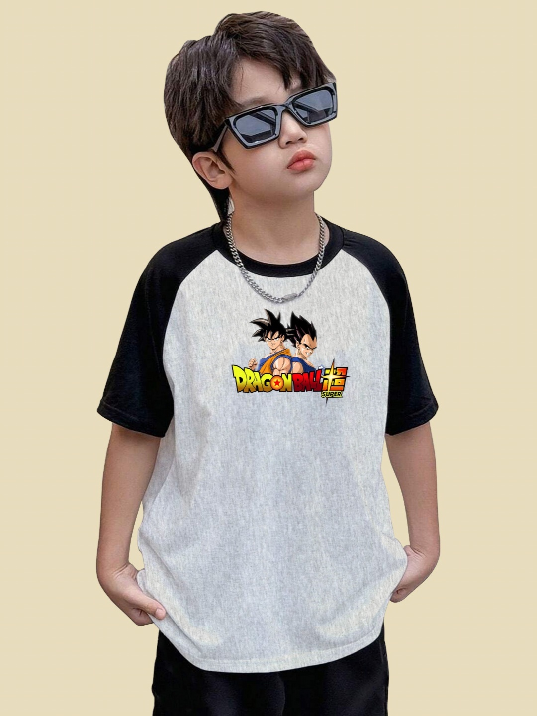 

BAESD Boys Printed T-shirt, Grey