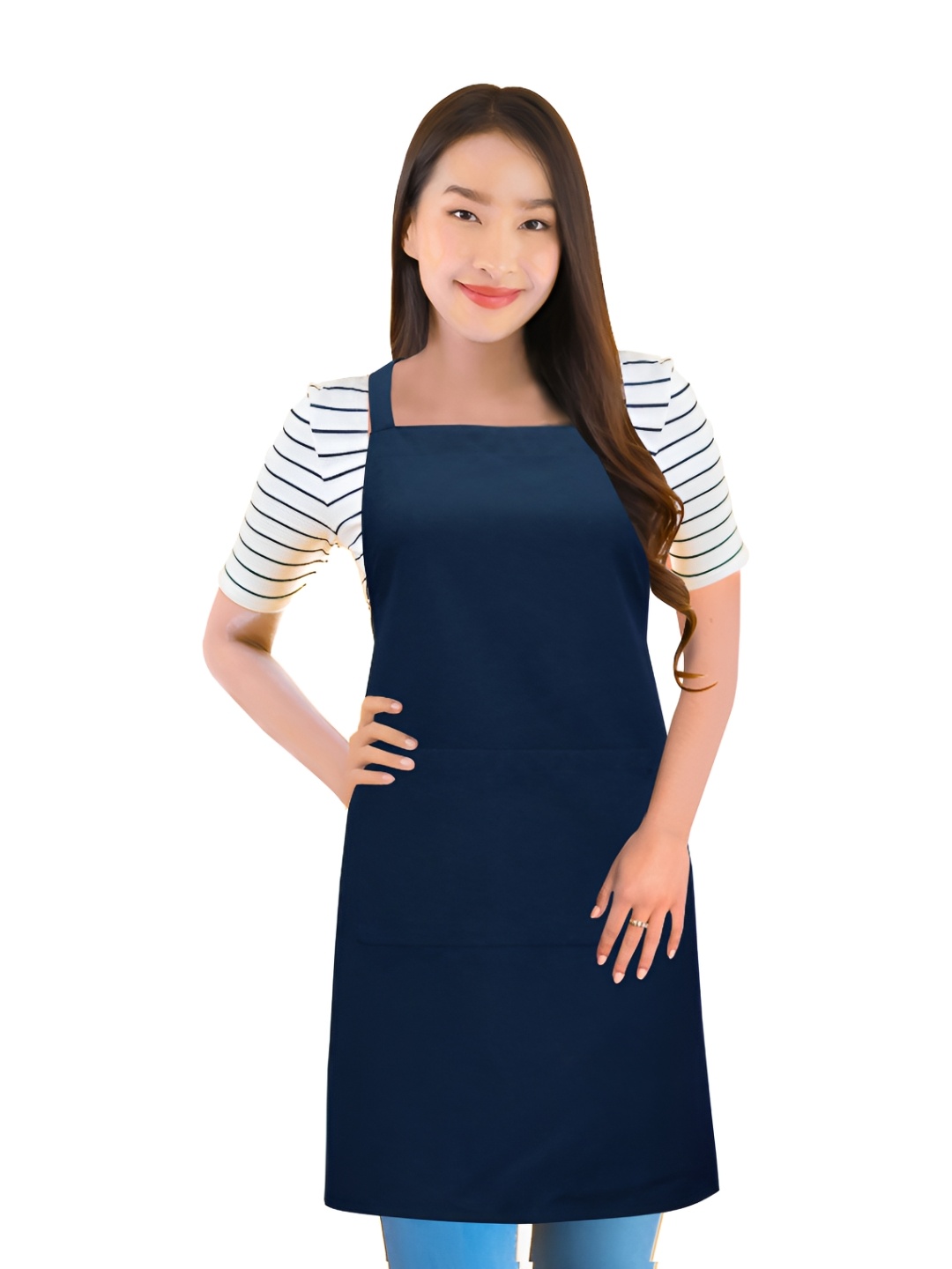 

HOME COLORS.IN Navy Blue Cotton Water Resistant Apron