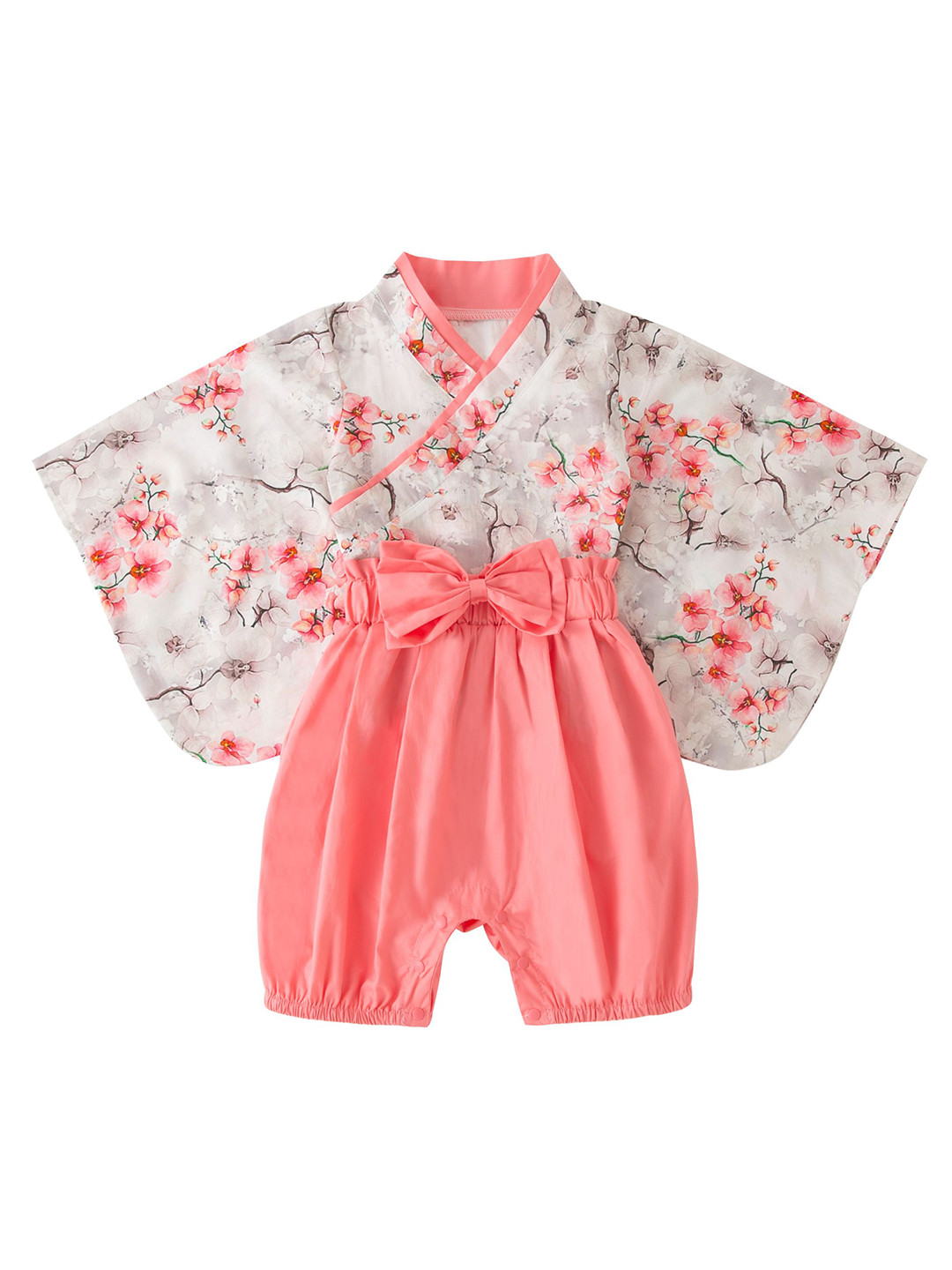 

StyleCast x Revolte Girls Floral Printed Pure Cotton Top With Shorts, Pink