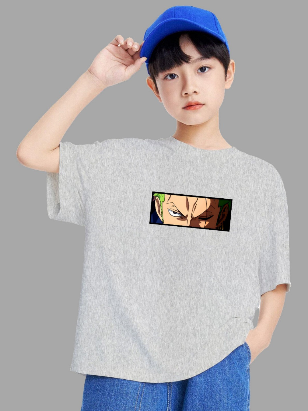 

BAESD Boys Printed T-shirt, Grey